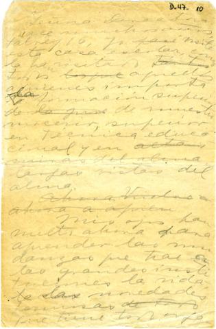 Primera imagen del registro Borrador de carta