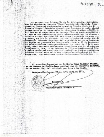 Primera imagen del registro Certificado escolar