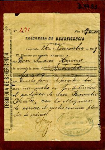 Primera imagen del registro Tesorería de beneficencia