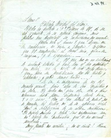 Primera imagen del registro Carta de Josefina Sanfuente a Gabriela Mistral