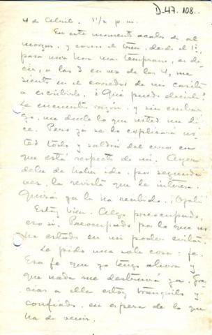 Primera imagen del registro Carta de Manuel Magallanes Moure a Gabriela Mistral