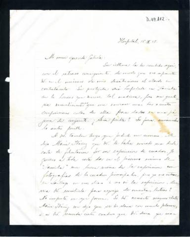 Primera imagen del registro Carta de Amanda Labarca a Gabriela Mistral