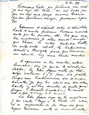 Primera imagen del registro Carta de Luis Carrera a Gabriela Mistral