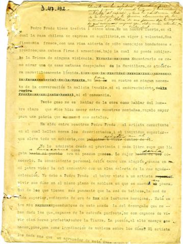 Primera imagen del registro Prosa inconclusa