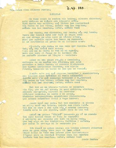 Primera imagen del registro Recopilación de poemas