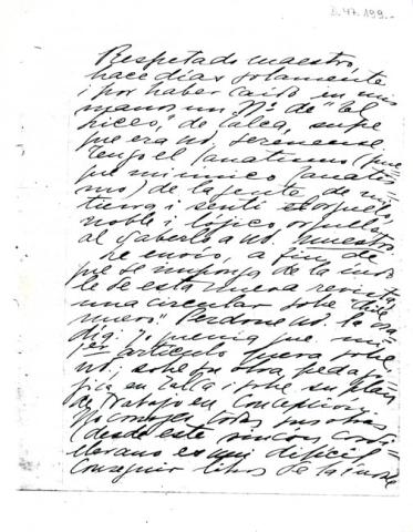 Primera imagen del registro Carta de Gabriela Mistral