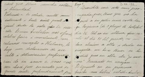 Primera imagen del registro Carta de Ema Claro a Gabriela Mistral