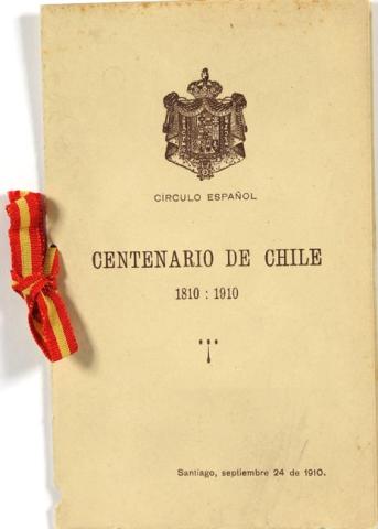 Primera imagen del registro Carné de baile Centenario de Chile. 1810 - 1910