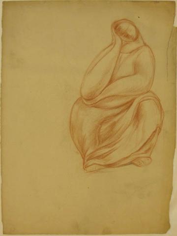 Primera imagen del registro nº24 Dibujo de mujer cuerpo entero con brazo apoyando la cabeza