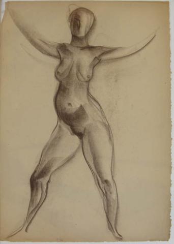 Primera imagen del registro nº 16b desnudo femenino cuerpo completo brazos y piernas extendidas