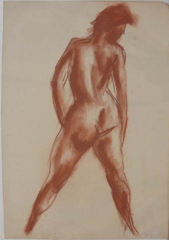 Primera imagen del registro nº11 en el catálogo. Croquis sepia