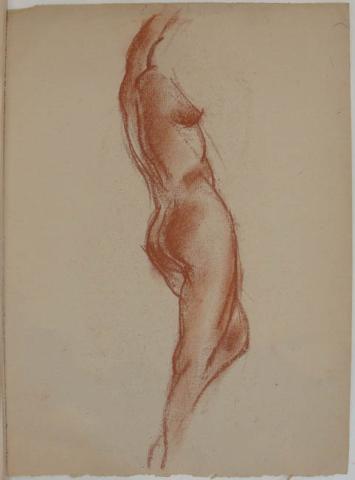 Primera imagen del registro esbozo torso femenino s/cabeza hacia la derecha (A) esbozo torso masculino s/cabeza hacia la derecha (B)