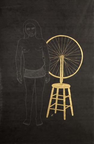 Primera imagen del registro De la serie el tuerto es rey (imagen obra de Duchamp)