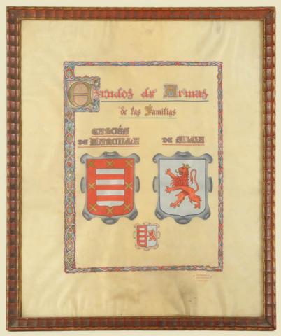 Primera imagen del registro Escudo de armas de las familias Garcés de Marcillas y Silva