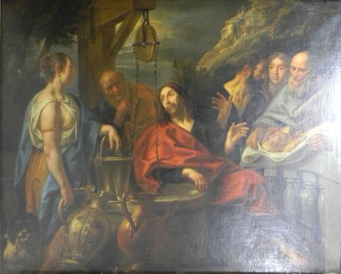 Primera imagen del registro Cristo y la samaritana, atribuído Taller de Jacob Jordaens