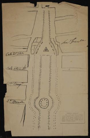 Primera imagen del registro Primer croquis del paseo de la Alameda