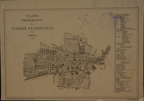 Primera imagen del registro PLANO TOPOGRAFICO DE LA CIUDAD DE STGO.