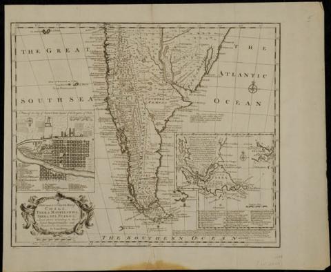 Primera imagen del registro A New and Accurate Map of Chili,Terra Magallanica, Terra del Fuego