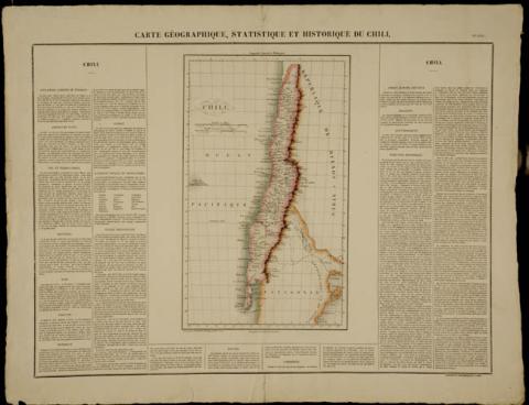Primera imagen del registro Carte Géographique, Statistique et Historique du Chili
