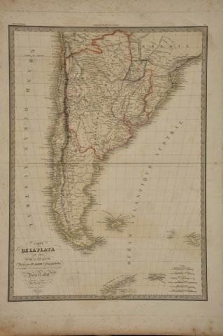 Primera imagen del registro Mapa de la Plata, de Chile y de la Patagonia.