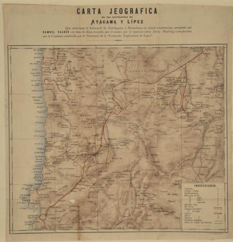 Primera imagen del registro Carta Jeografica de los territorios de Atacama y Lípez