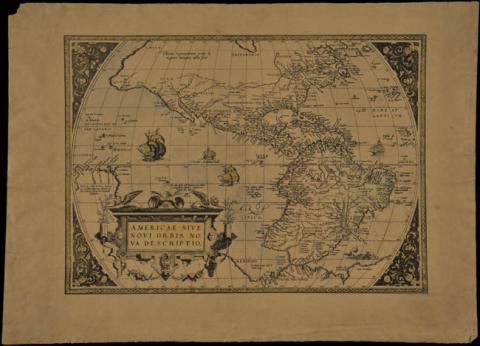Primera imagen del registro Americae Sive NovisOrbis. Nova Descriptio.