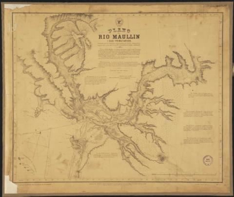 Primera imagen del registro Plano del Río Maullin i sus Tributarios