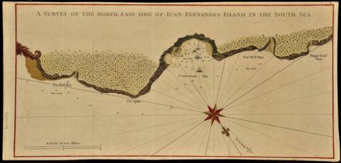 Primera imagen del registro A Survey of the North East Side of Juan Fernandes Island in the South Sea