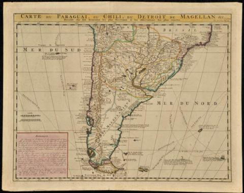 Primera imagen del registro Carte du Paragui, du Chili, du Detroit de Magallan