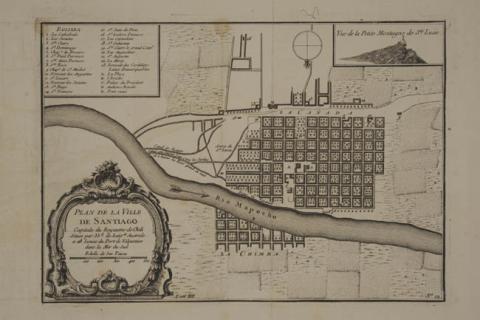Primera imagen del registro Plan de la Ville de Santiago, Capitale du Royaume de Chili