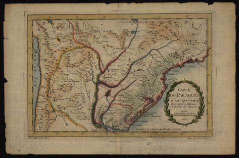 Primera imagen del registro Mapa de Paraguay y de los países vecinos