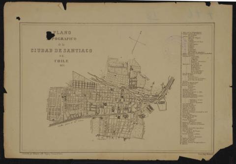 Primera imagen del registro Plano Topográfico de la Ciudad de Santiago de Chile