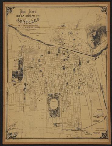 Primera imagen del registro Plano General de la Ciudad de Santiago