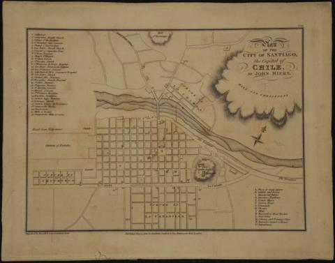 Primera imagen del registro Plan of the City of Santiago the Capital of Chile