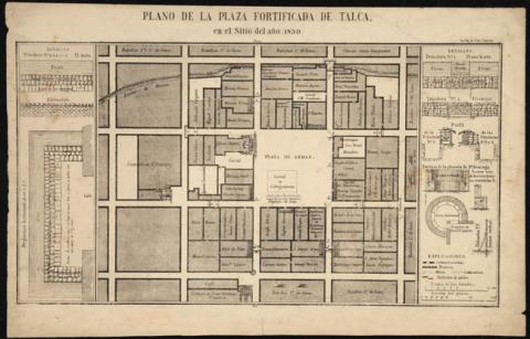 Primera imagen del registro Plano de la Plaza Fortificada de Talca