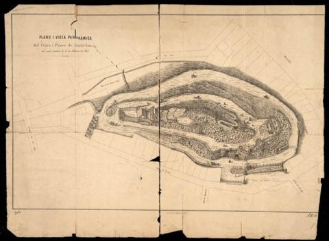Primera imagen del registro Plano i vista panorámica del cerro i Paseo Santa Lucía