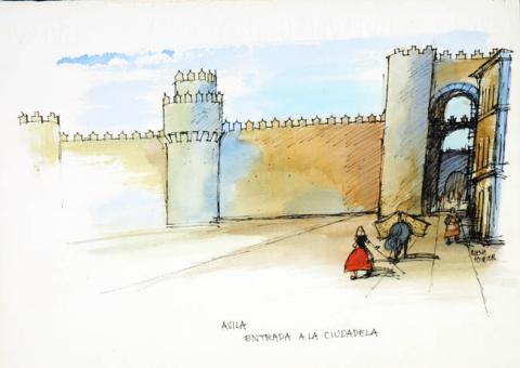 Primera imagen del registro Avila, entrada a la ciudadela