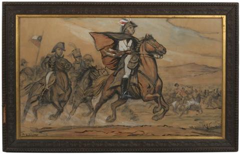 Primera imagen del registro O'Higgins guiando al Ejército