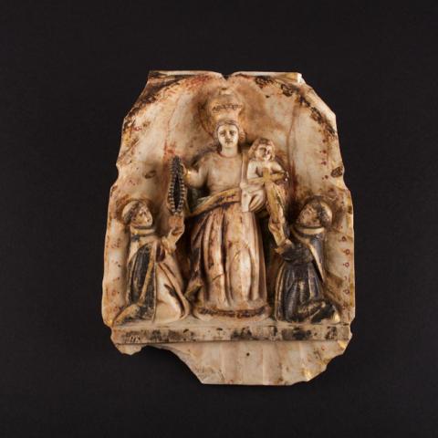 Primera imagen del registro Virgen del Rosario con Santo Domingo y San Francisco