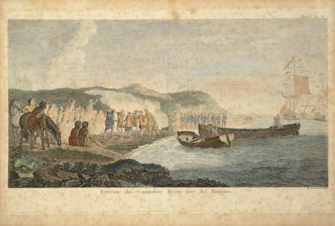 Primera imagen del registro Entrevue du Commodore Byron avec les Patagons