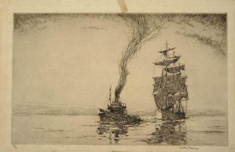 Primera imagen del registro Remolcador y velero