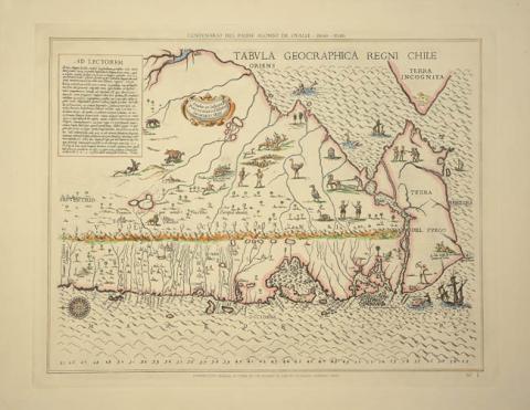 Primera imagen del registro Tabula geographica Regni Chile