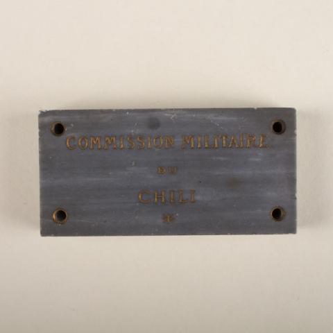 Primera imagen del registro Placa Comission Militaire dei Chile