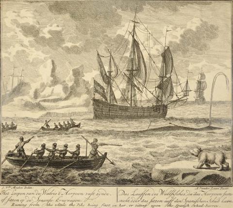 Primera imagen del registro Het loopen van de Walvis't Harpoen vast zynde, of fitten op de Spaanse kruywagen.