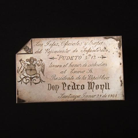 Primera imagen del registro Placa conmemorativa al Presidente Pedro Montt del Regimiento Pudeto Nº12