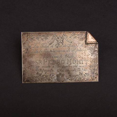 Primera imagen del registro Placa conmemorativa al Presidente Pedro Montt la sociedad de obreras