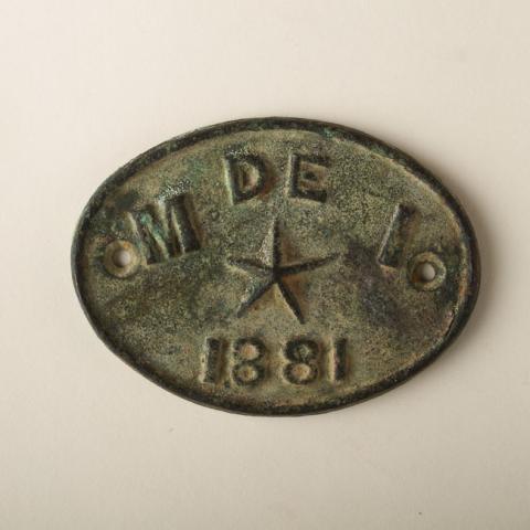 Primera imagen del registro Placa Municipalidad de Iquique 1881