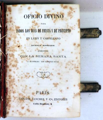 Primera imagen del registro Oficio Divino Para Todos los Días de Fiesta y de Precepto en Latín y Castellano