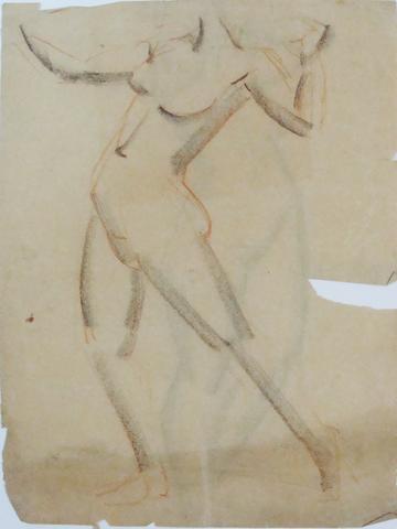 Primera imagen del registro Sin Título (croquis de figura masculina y femenina)