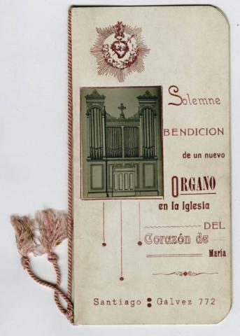 Primera imagen del registro Bendición de un órgano en la Iglesia del Corazón de María
